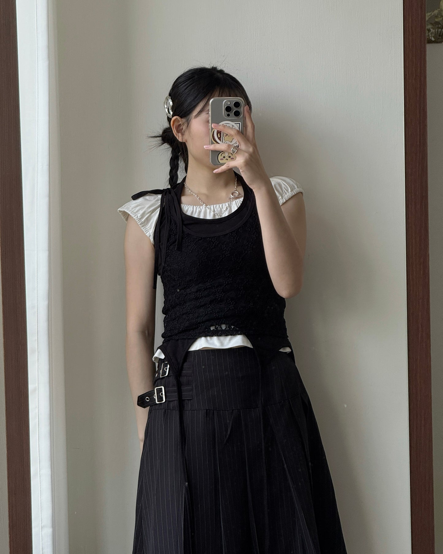VT294 Turtleneck Halter Top - White | Gray | Black