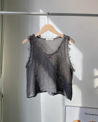 現貨 VT217 SOSO Vest - Ivory | Charcoal