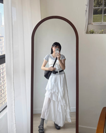 VT245 Lace Vest - Ivory | Black