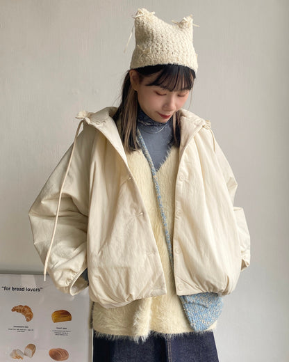 現貨 KA304 Ribbon Cat Hat - Ivory | Gray | Black