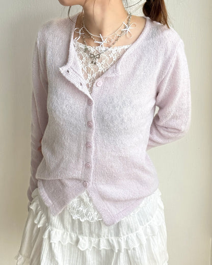 CD057 Alpaca Lily Cardigan - Purple | Turquoise | Gray