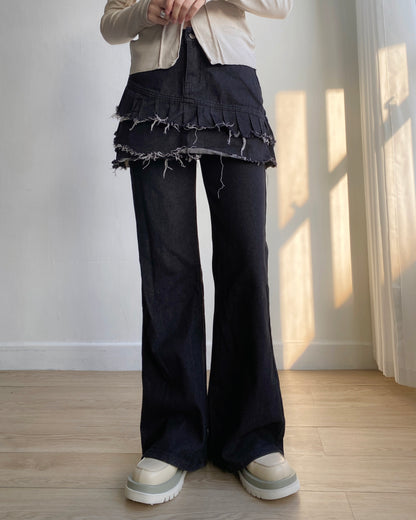 現貨 JN057 Bootcut Jeans - Black