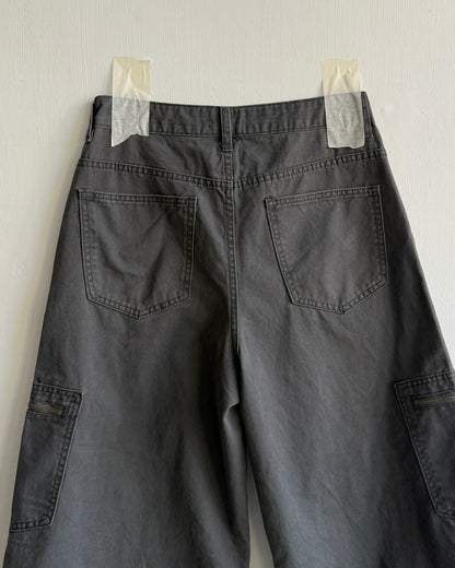 PT084 Unisex Banana Cargo Pants - Beige | Charcoal