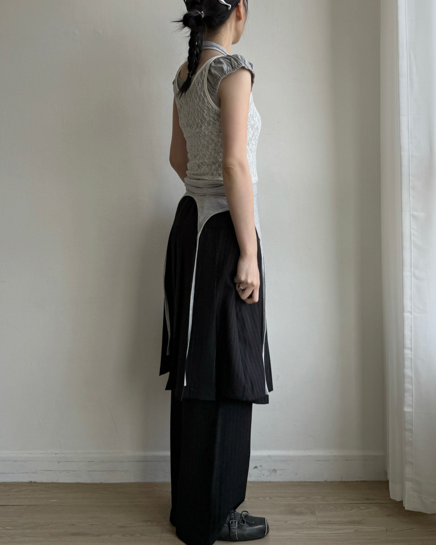 VT294 Turtleneck Halter Top - White | Gray | Black