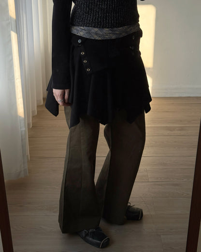 TP569 Folding 2way Skirt / Top - Gray | Black