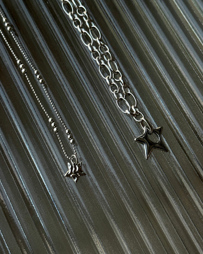 KA428 Texture Star Necklace