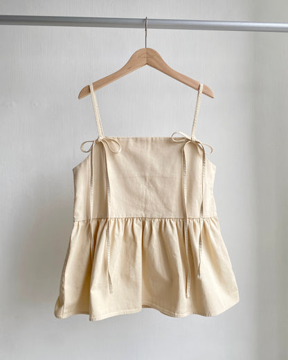 現貨 VT239 Denim Vest - Ivory