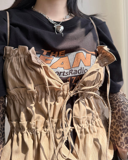 VT264 Eva Vest - Beige | Black