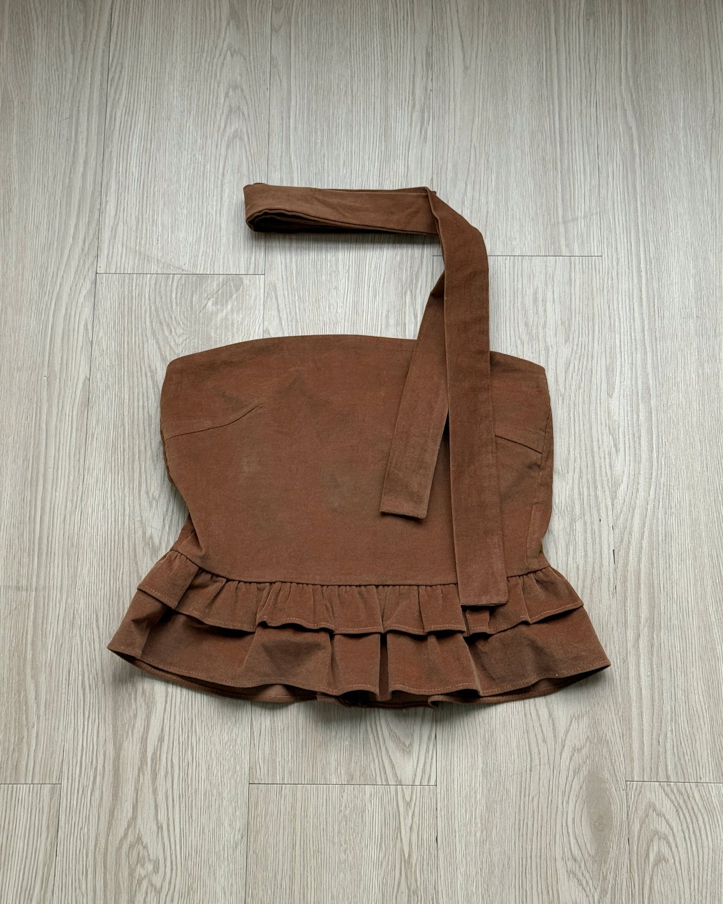 TP567 Corduroy Muffler Top - Mocha | Black