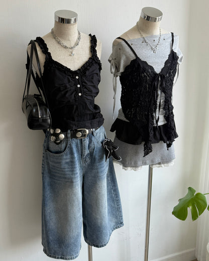 TP591 Eyelet Boat Neck Top - White | Gray | Black