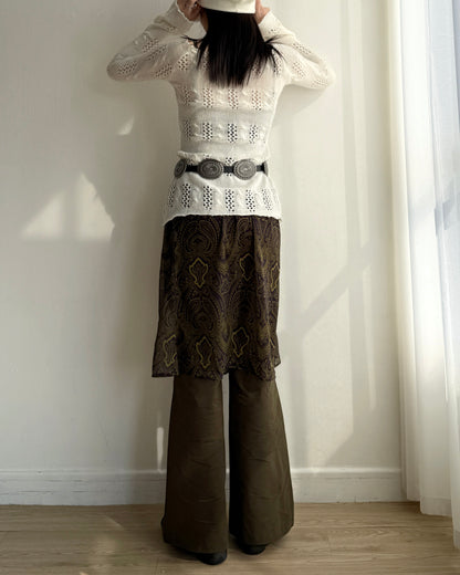 TP567 Ribbed Knit - Ivory | Navy