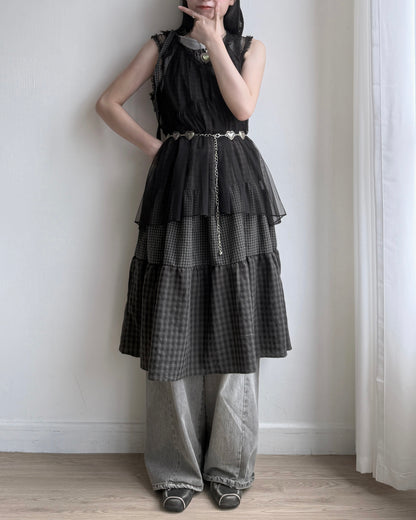 DS281 Check Halter OPS - Charcoal | Khaki