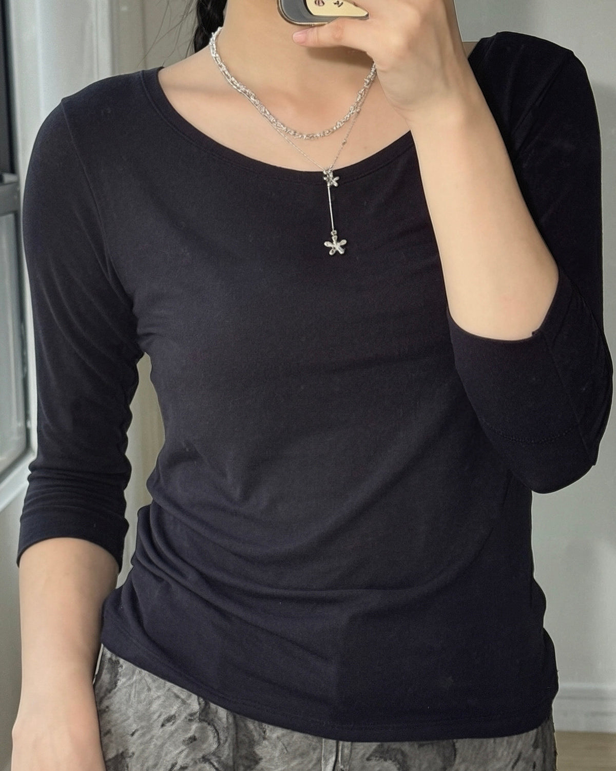 TP613 3/4 Sleeve Slim Top - Yellow | Gray | White | Navy