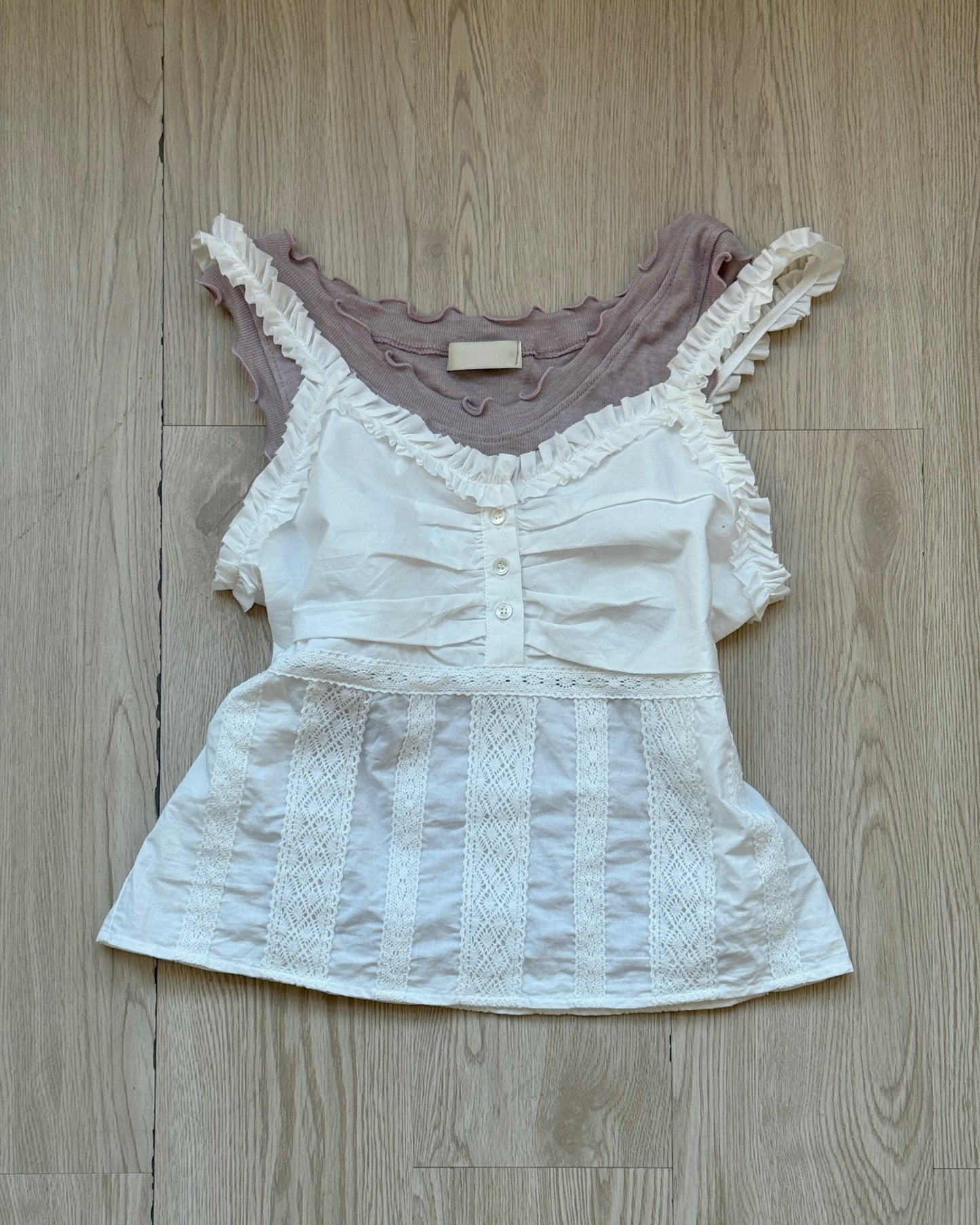 VT305 Candy Lace Vest - White | Black
