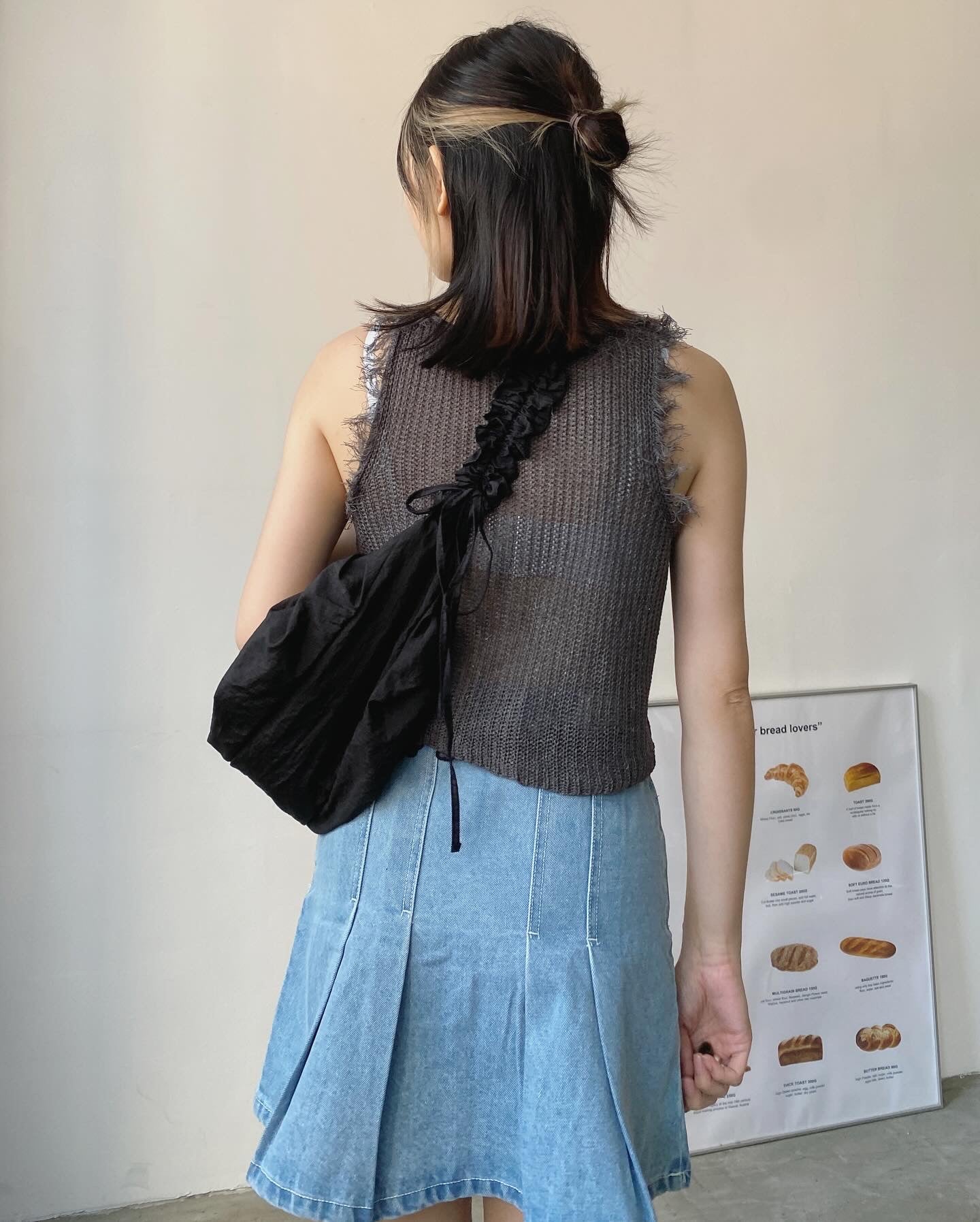 現貨 VT217 SOSO Vest - Ivory | Charcoal