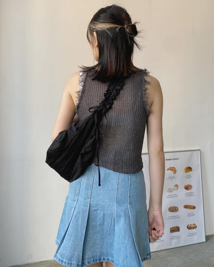 現貨 VT217 SOSO Vest - Ivory | Charcoal