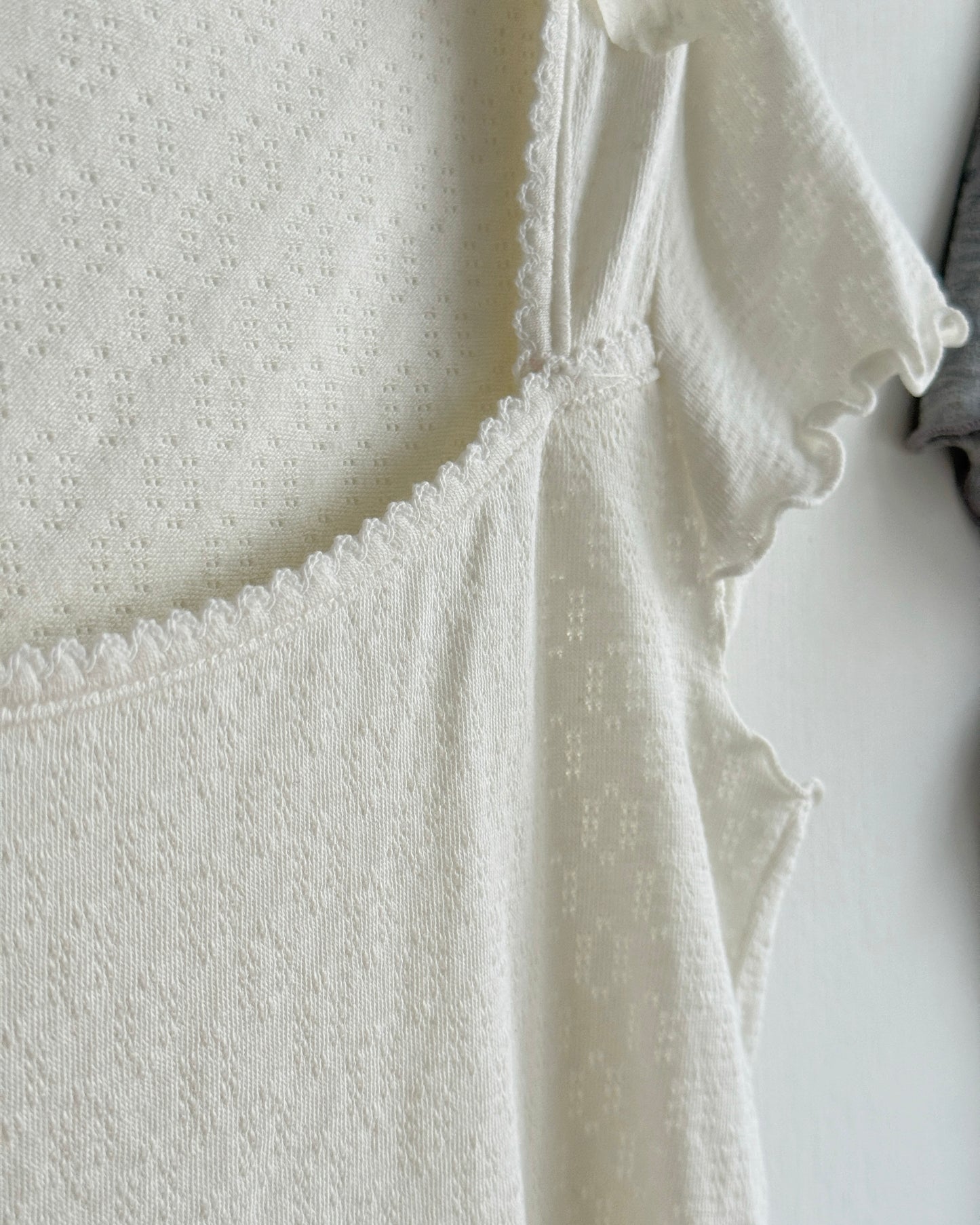 TP602 Breezy Textured Square Top - Green | White | Gray