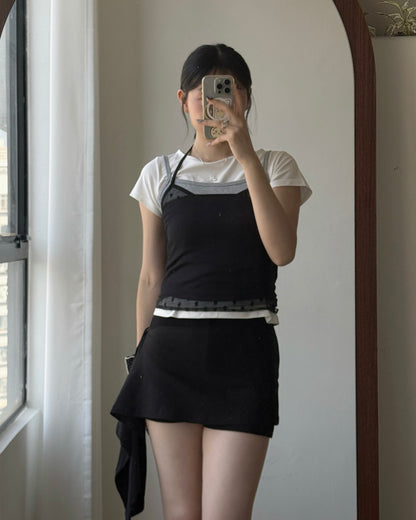 SP022 Wrap Shorts - Gray | Black