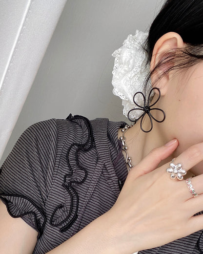 (🥨買2送1) KA333 Lace Hair Accessories - White