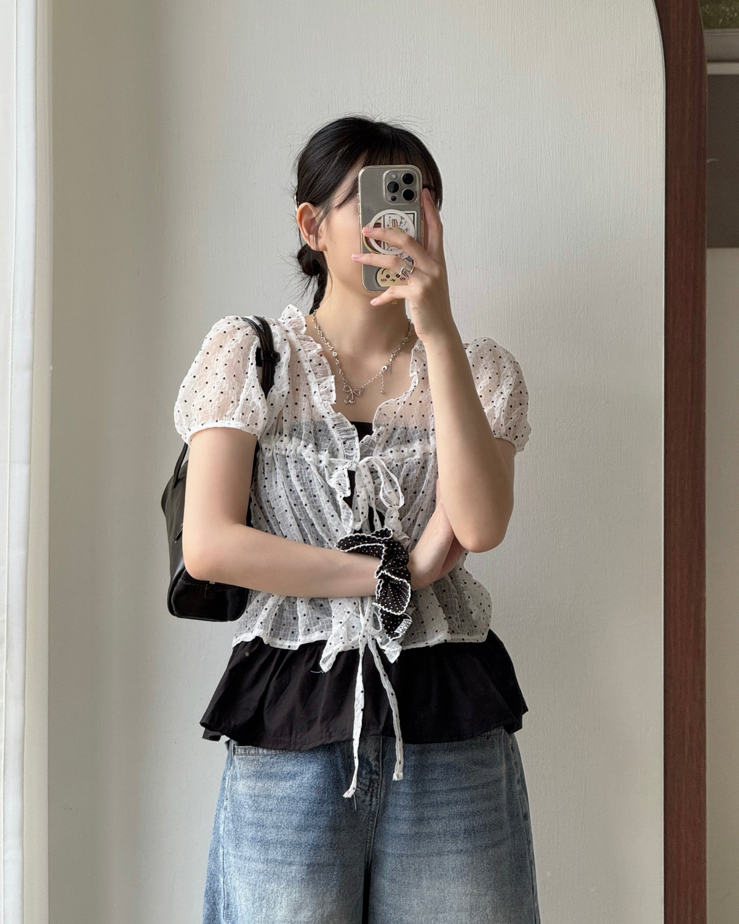 TP594 DotDot Blouse - White | Black
