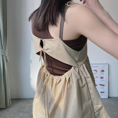 現貨 VT144 Unbal Lip Sleeveless - Pink | Brown |