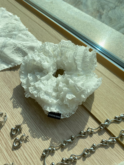 (🥨買2送1) KA333 Lace Hair Accessories - White