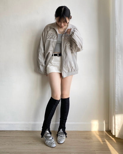 JK037 Oversize Unisex Jacket - Gray | Black