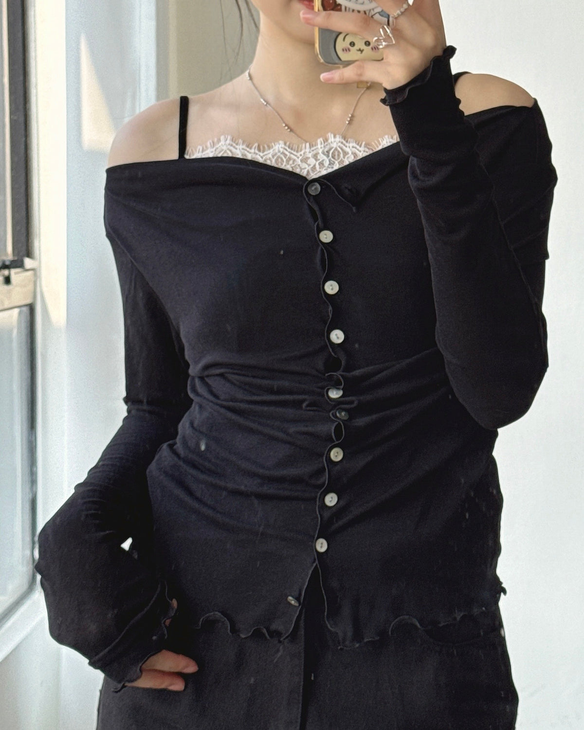 VT334 Velvet Lace Camisole - Camel | Ivory | Skyblue | Black