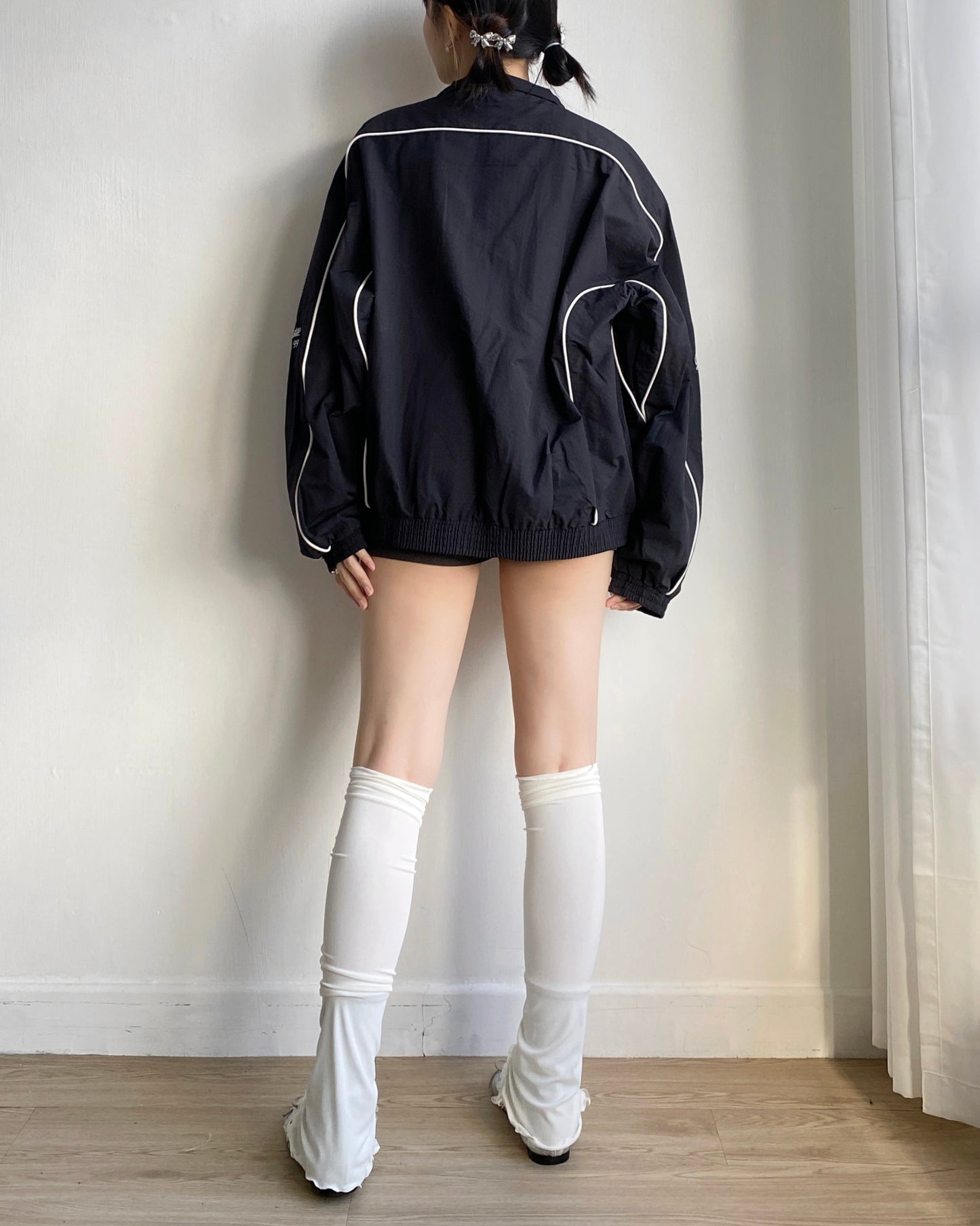 JK037 Oversize Unisex Jacket - Gray | Black
