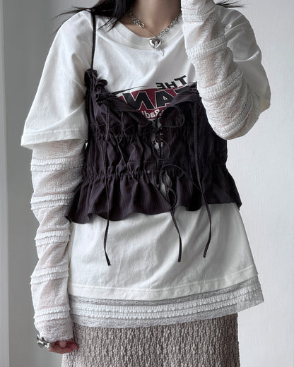 VT264 Eva Vest - Beige | Black