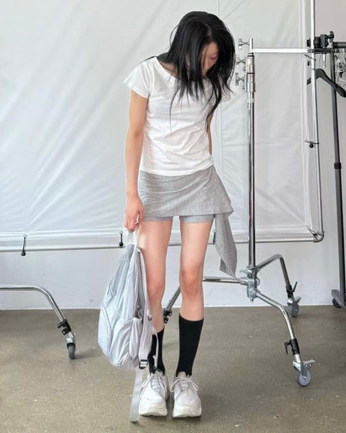 SP022 Wrap Shorts - Gray | Black