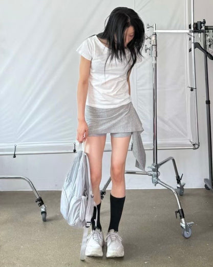 SP022 Wrap Shorts - Gray | Black