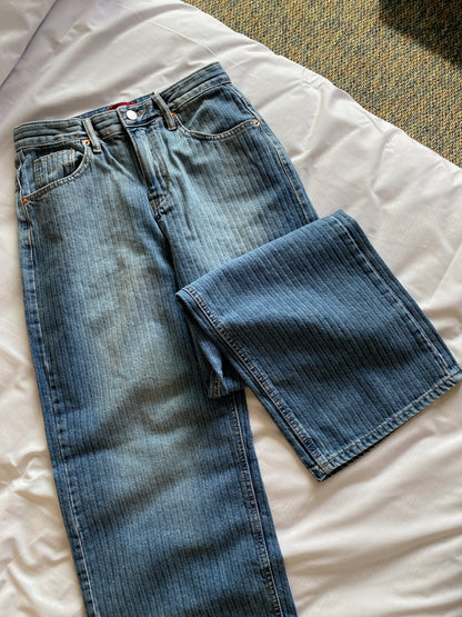 JN059 Stripe Jeans - Blue