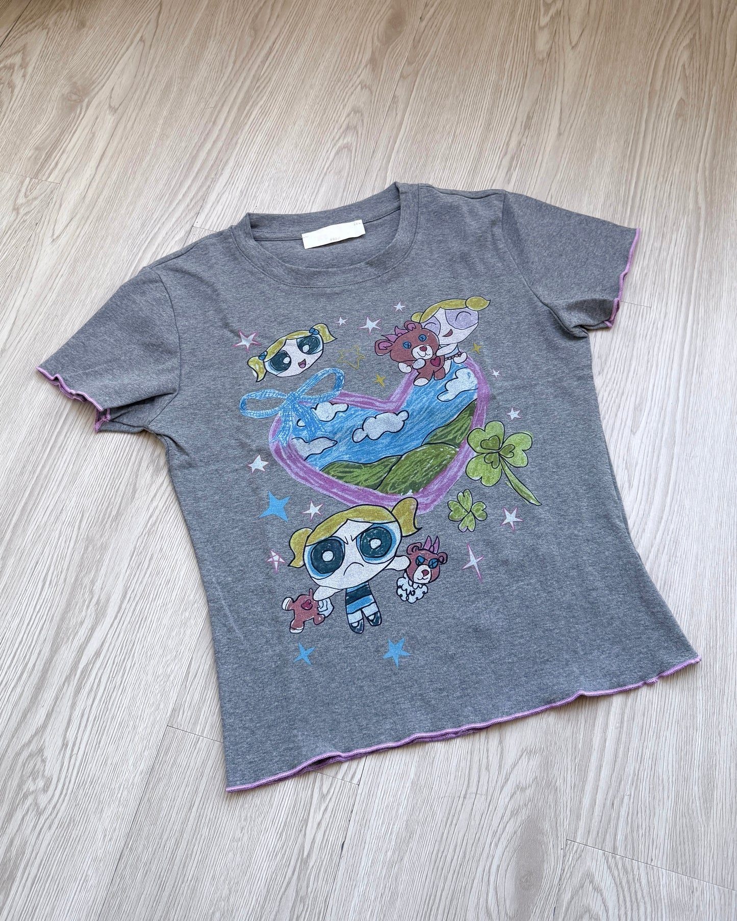 TP538 Bubble Print TEE - Gray