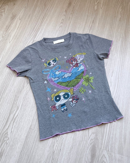 TP538 Bubble Print TEE - Gray