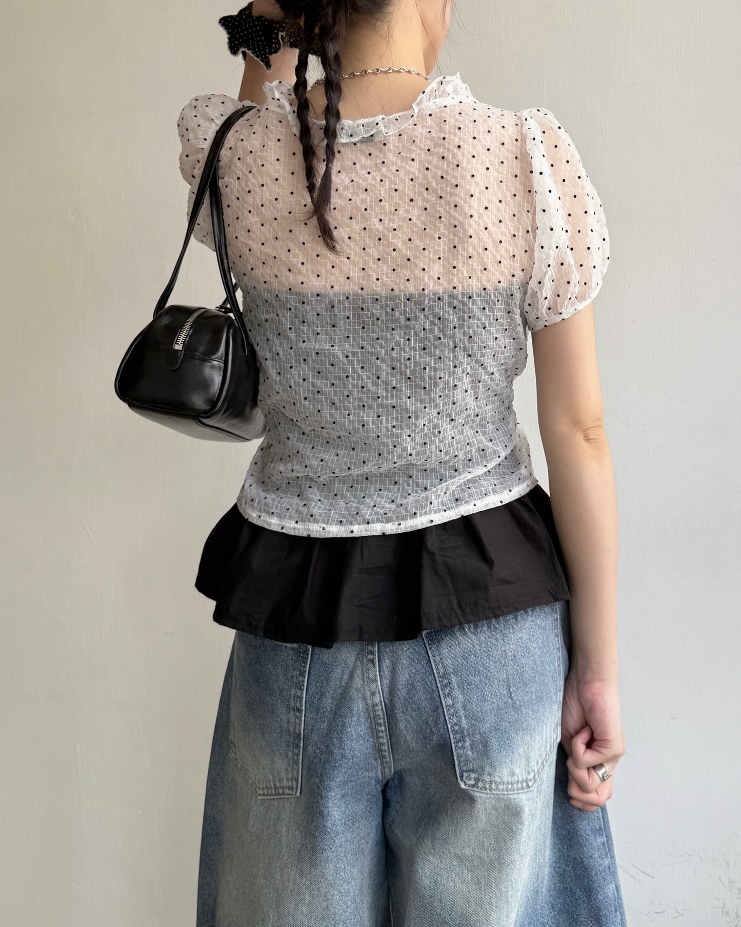 TP594 DotDot Blouse - White | Black