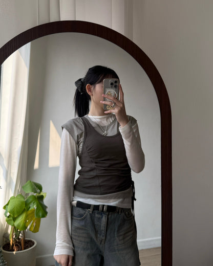 VT278 Mellow Vest - White | Blue | Charcoal