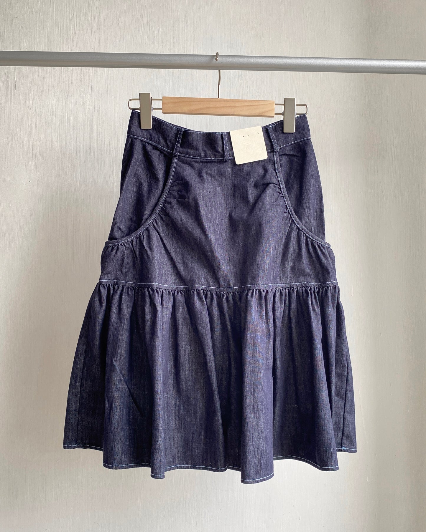 SK184 Denim Skirt - Navy