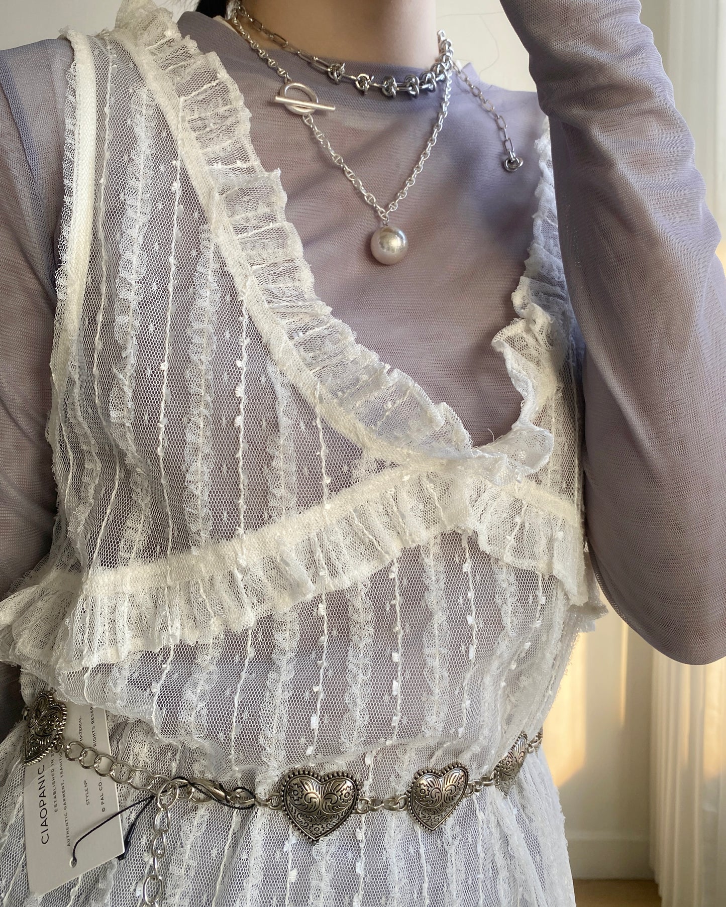 現貨 DS265 Lace Sheer OPS - Ivory