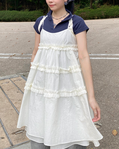 DS273 Balloon Frill OPS - Ivory | Black