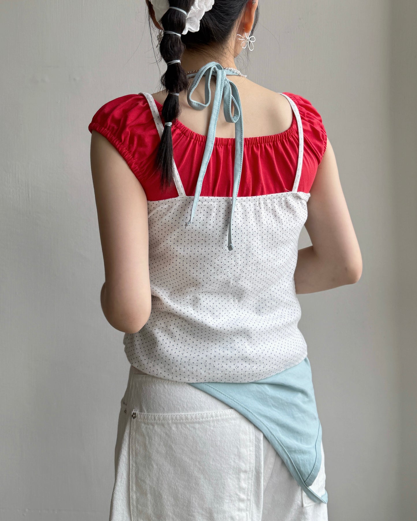 VT284 DotDot Vest - White | Gray