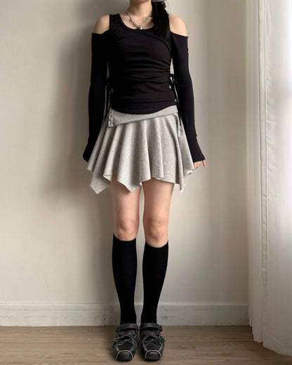 TP564 Basic Off-shoulder Top - White | Black