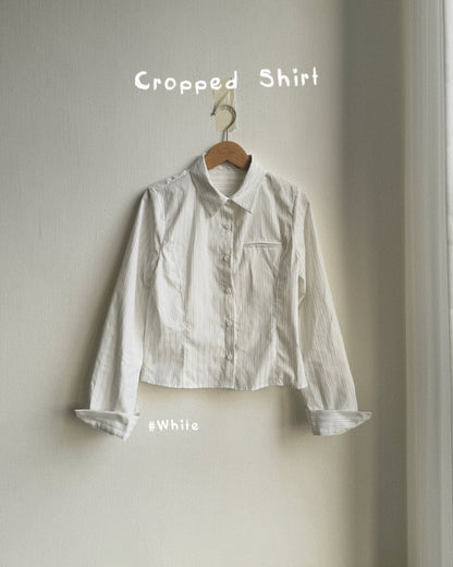 TP574 Cropped Shirt - Khaki | Blue | White