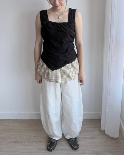 VT258 Square Vest - White | Black