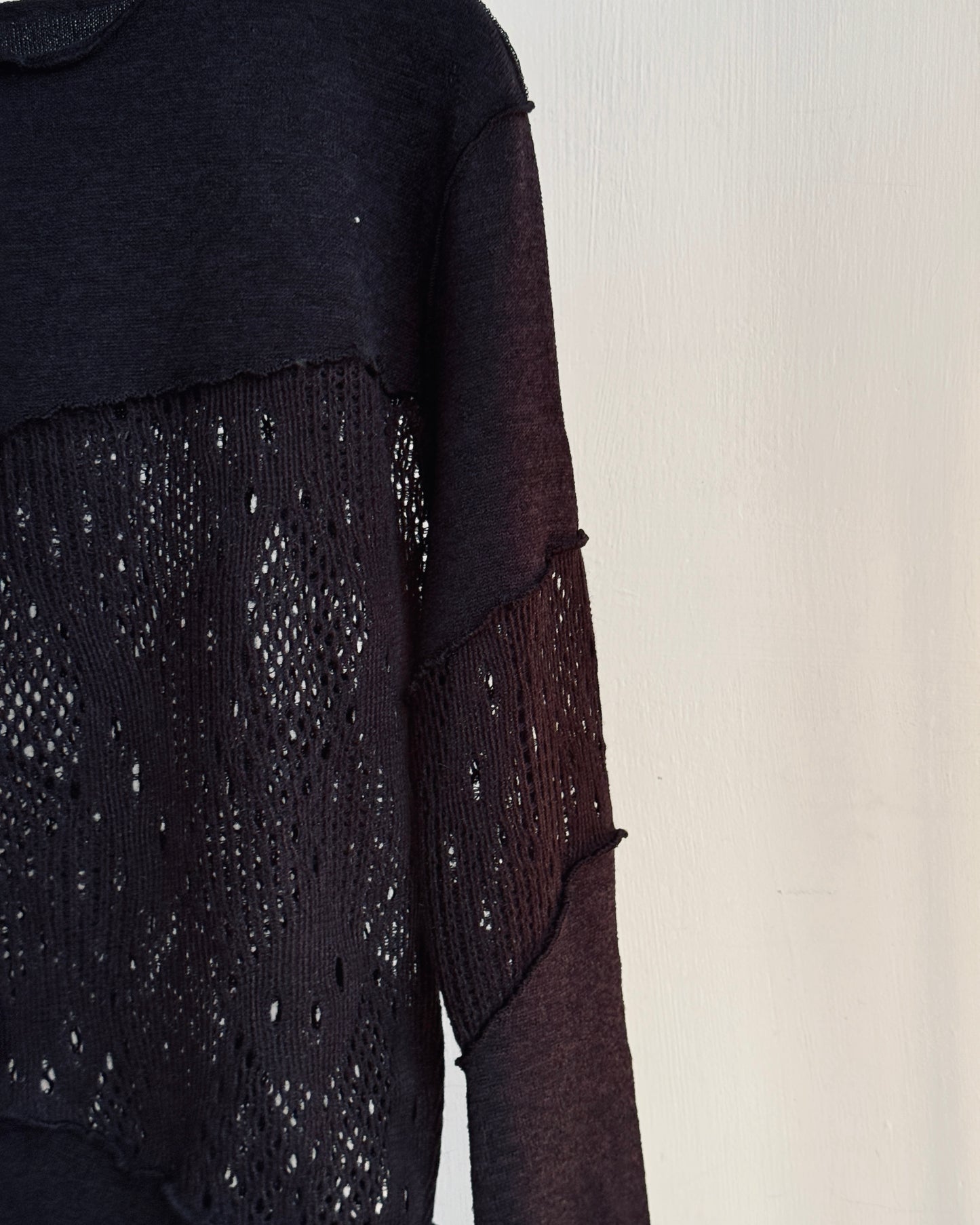 TP570 Patchwork Knit - Ivory | Black