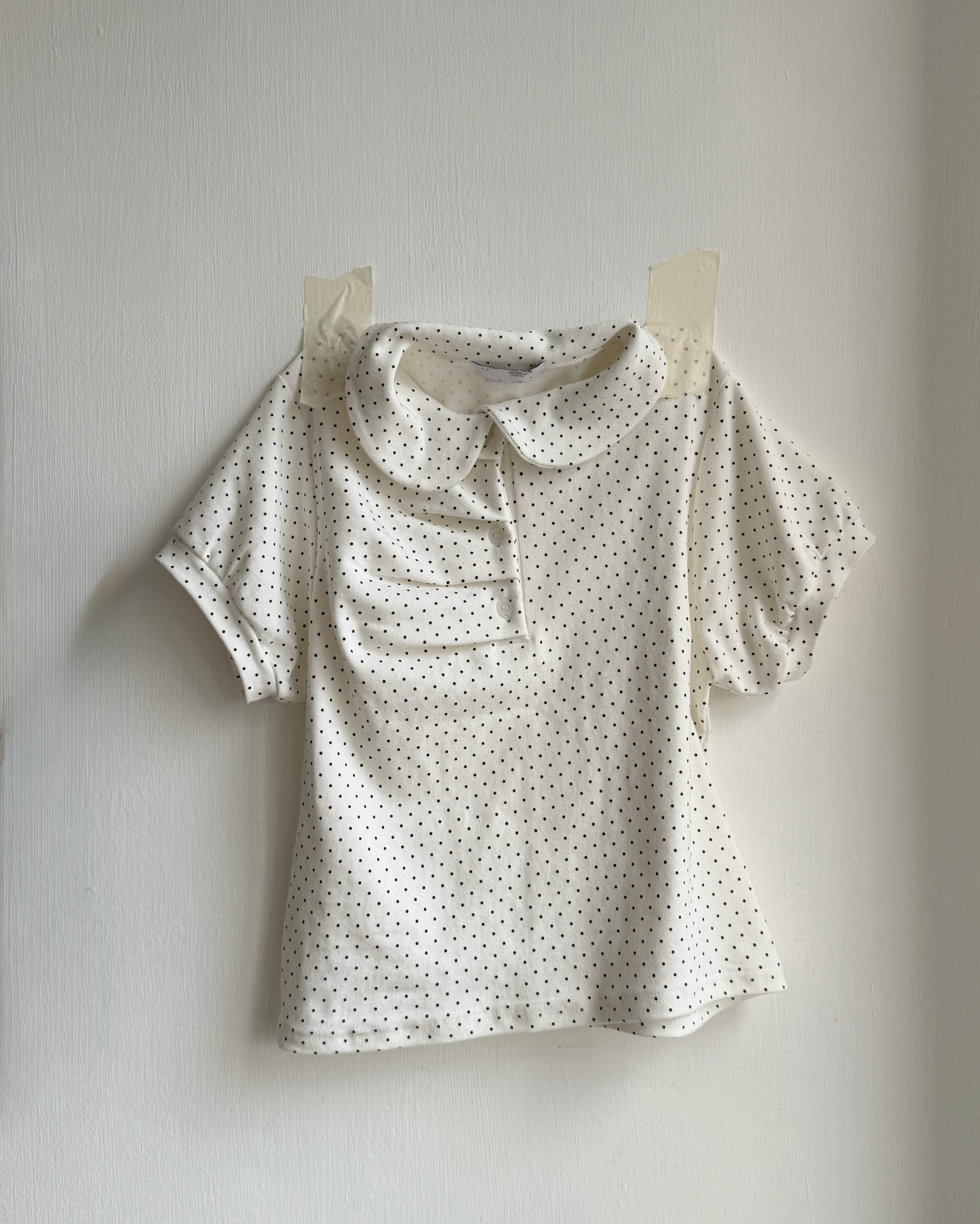 TP584 DotDot Collar TEE - White | Black
