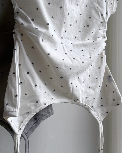 TP543 Star Shirring Top - White | Gray | Black