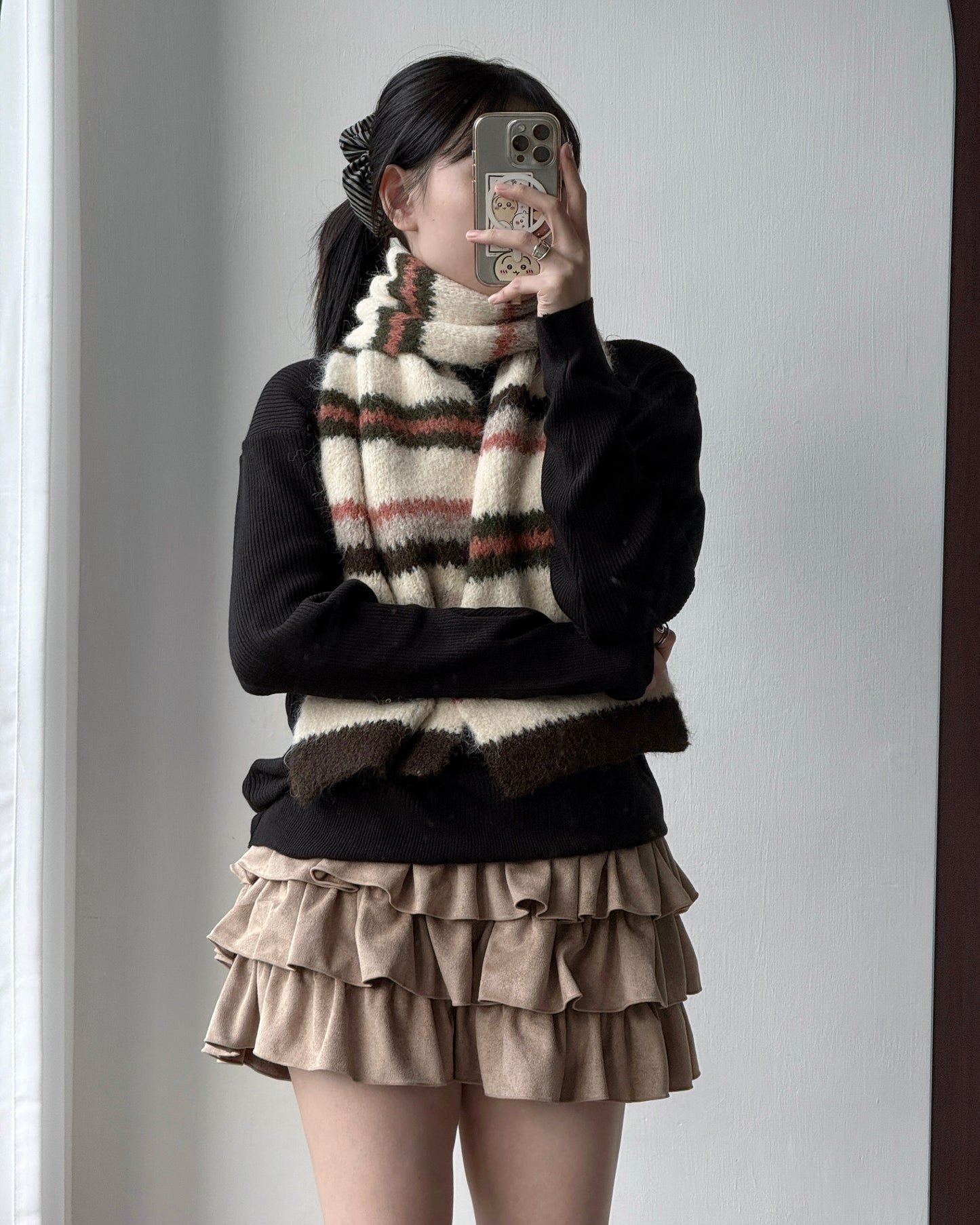 KA377 Wool Striped Muffler - 3colour