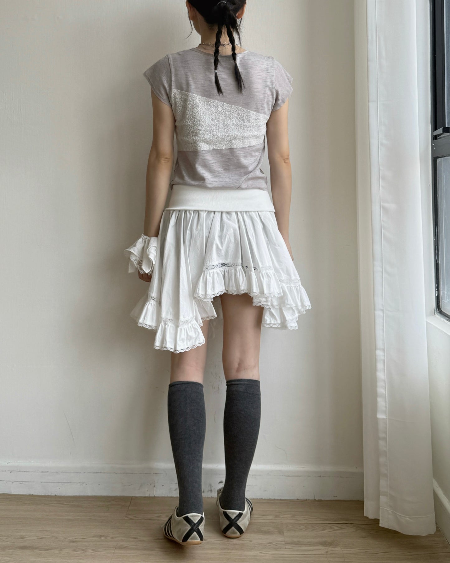 TP600 Patchwork Top - White | Gray | Black