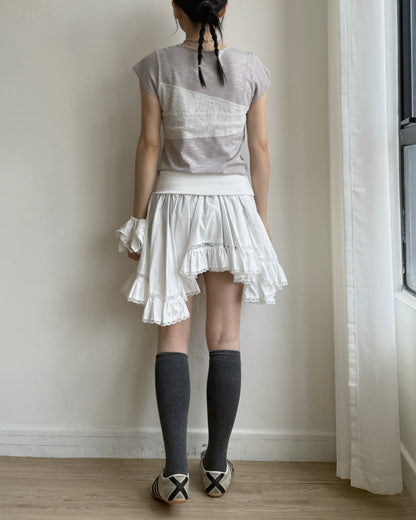 TP600 Patchwork Top - White | Gray | Black